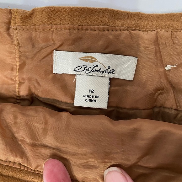 BOB TIMBERLAKE-Wool blend skirt Brown Speckled boho zip pockets Lagenlook Sz 12 - Picture 6 of 16